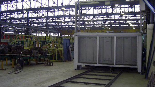 Electric Bogie Hearth Furnace for stress relieving of railway structures | Pagnotta Termomeccanica